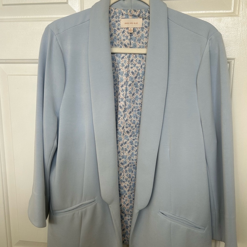 Skies are Blue Light Blue Blazer